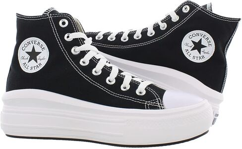 Converse Chuck Taylor All Star Move Platform Hi Womens Shoes Size 8, Color: Black/White in Saudi Arabia