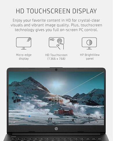 أحدث كمبيوتر محمول HP Premium بشاشة لمس عالية الدقة مقاس 14 بوصة لعام 2022، ومعالج Intel ثنائي النواة يصل إلى 2.8 جيجا هرتز، وذاكرة وصول عشوائي سعتها 8 جيجا بايت، وتخزين eMMC سعة 64 جيجا بايت، وكاميرا ويب، وبلوتوث، وHDMI، وWi-Fi، أزرق، Windows 10 مع Micro in Kuwait