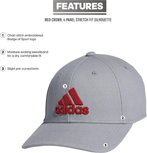 adidas Men's Producer 2 Structured Stretch Fit Cap in Saudi Arabia