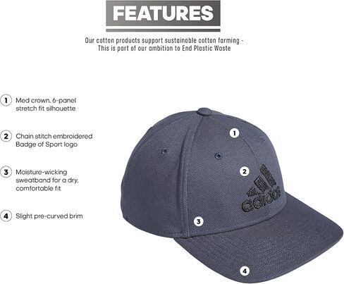 adidas Men's Producer 2 Structured Stretch Fit Cap in Saudi Arabia