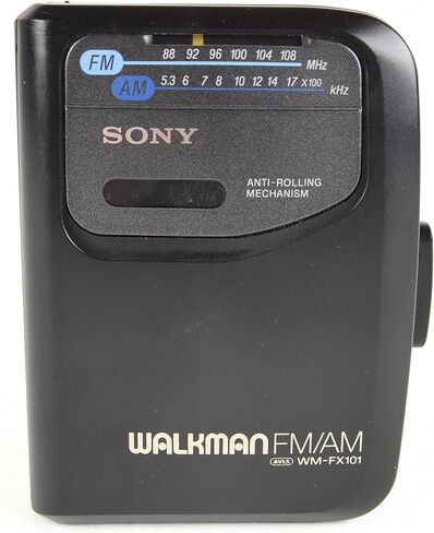 سوني كورب. آلية مقاومة للتدحرج سوني ووكمان FM/AM AVLS WM-FX101 مشغل شريط راديو كاسيت موديل # WM-FX101 in Saudi Arabia