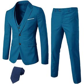 EastSide Men's 3 Pieces Suit, Slim Fit 2 Buttons Tux, Blazer Vest &Pants Jacket Set in Kuwait