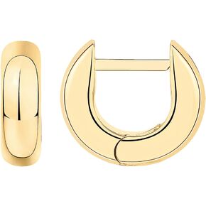 PAVOI 14K Gold Plated 925 Sterling Silver Post Ultra Thick Huggie Earring | Women's Mini Hoop Earrings | Gold Plated Small Hoops in Saudi Arabia
