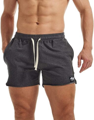 شورت AIMPACT الرياضي للرجال من القطن لتمارين كمال الأجسام مع جيوب in Kuwait
