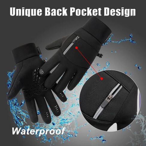 قفازات الشتاء من Weitars، قفاز رياضي حراري مقاوم للماء للرجال والنساء للجري وركوب الدراجات والمشي لمسافات طويلة، قفاز دافئ للعمل in Kuwait