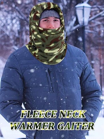 Syhood 4 Pack Camo Balaclava Ski Face Covering Winter Thick Fleece Neck Warmer Gaiter Thermal Headwear for Men Women Outdoors in Saudi Arabia