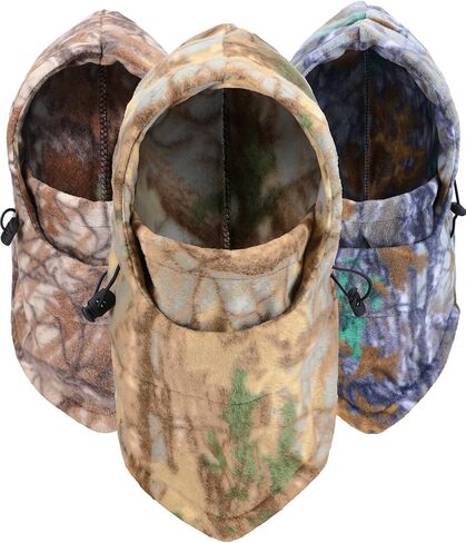 3 Pieces Camo Balaclava Face Mask Hunting Face Mask for Cold Weather Balaclava Hats for Winter Outdoor Sports in Saudi Arabia