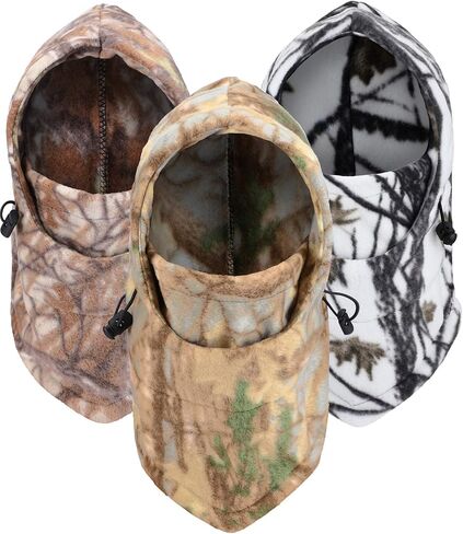 3 Pieces Camo Balaclava Face Mask Hunting Face Mask for Cold Weather Balaclava Hats for Winter Outdoor Sports in Saudi Arabia