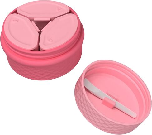 Silicone Travel Size Containers with Lid,3+1 Pack Portable Makeup container Cosmetic Jars,Refillable Empty Silicone Cream Travel Jars with Lid and Spoon,Containers for Toiletries Trinkets Hair Clips in Saudi Arabia