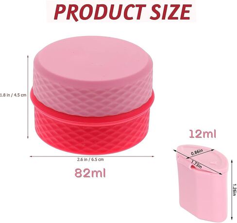 Silicone Travel Size Containers with Lid,3+1 Pack Portable Makeup container Cosmetic Jars,Refillable Empty Silicone Cream Travel Jars with Lid and Spoon,Containers for Toiletries Trinkets Hair Clips in Saudi Arabia