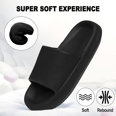 Geweo Cloud Slippers للنساء والرجال وسادة النعال سميكة وحيد سحابة وسادة الشرائح سوبر مريح لينة رغوة الشرائح عدم الانزلاق دش الحمام الشرائح الصنادل للجنسين in Saudi Arabia