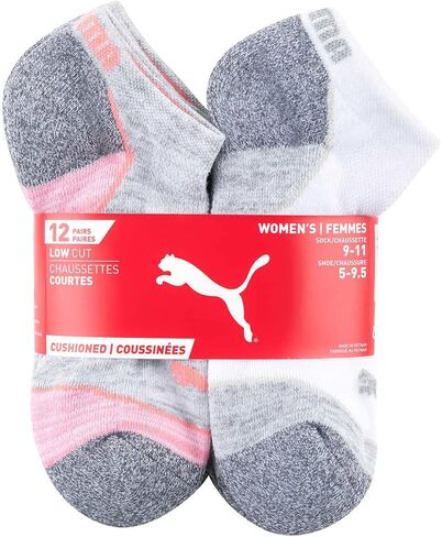 PUMA Womens No Show Low Cut Moisture Control Sport Socks 12pk in Saudi Arabia