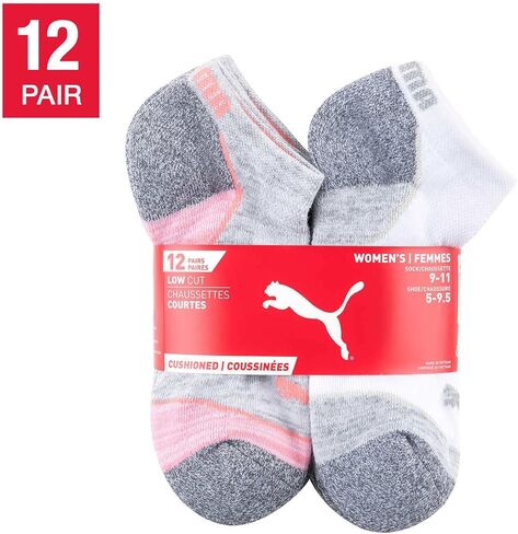PUMA Womens No Show Low Cut Moisture Control Sport Socks 12pk in Saudi Arabia