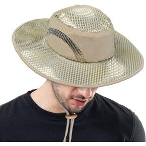 Men Safari Sun Hat Wide Brim Boonie Fishing Cap with Adjustable Drawstring in Saudi Arabia