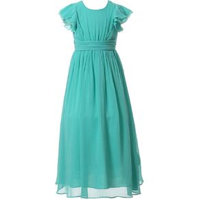 Happy Rose Flower Girl's Dress Prom Party Bridesmaid Dress Long