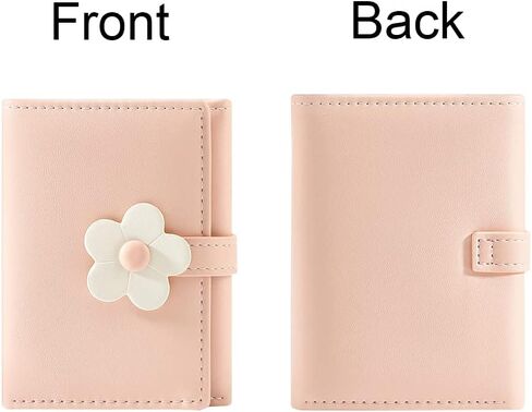 Sunwel Fashion Small Cute Wallet Slim Wallet ID/Photo Window Card Holder with 3D Flower Pattern Buckle for Women Girls (BLACK) in Kuwait