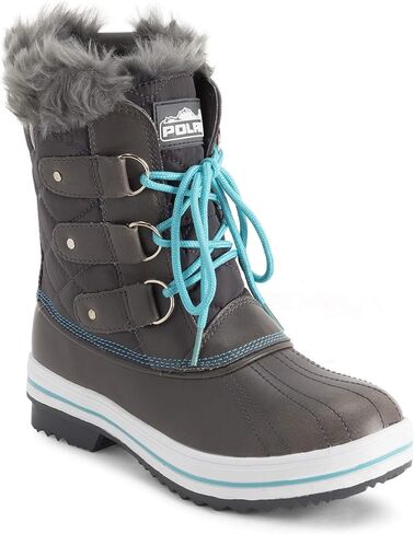 POLAR Womens Snow Boot Quilted Short Winter Snow Rain Warm Waterproof Boots in Kuwait