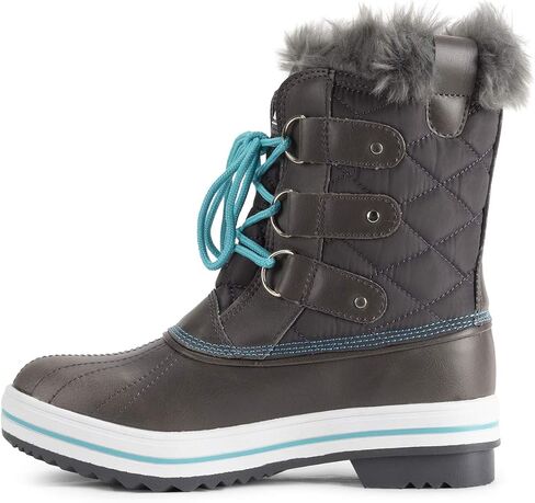 POLAR Womens Snow Boot Quilted Short Winter Snow Rain Warm Waterproof Boots in Kuwait