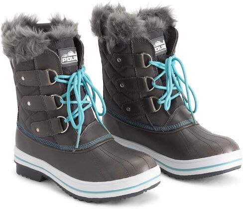 POLAR Womens Snow Boot Quilted Short Winter Snow Rain Warm Waterproof Boots in Kuwait
