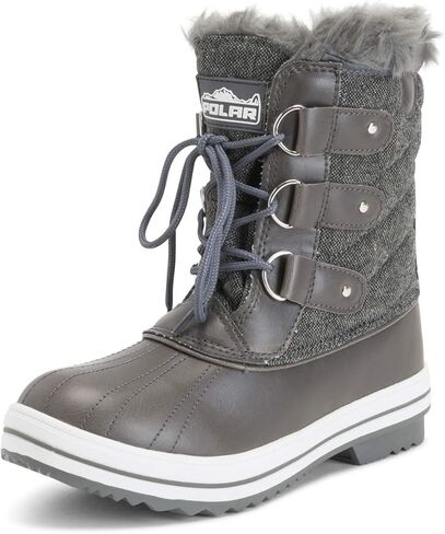 POLAR Womens Snow Boot Quilted Short Winter Snow Rain Warm Waterproof Boots in Kuwait