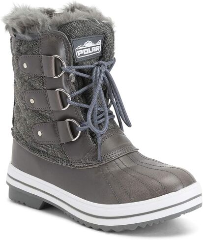 POLAR Womens Snow Boot Quilted Short Winter Snow Rain Warm Waterproof Boots in Kuwait