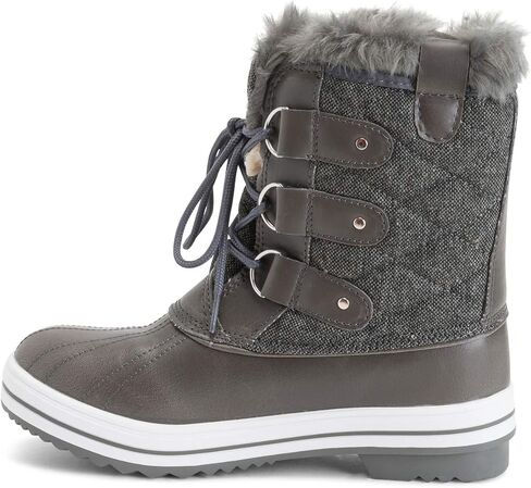 POLAR Womens Snow Boot Quilted Short Winter Snow Rain Warm Waterproof Boots in Kuwait