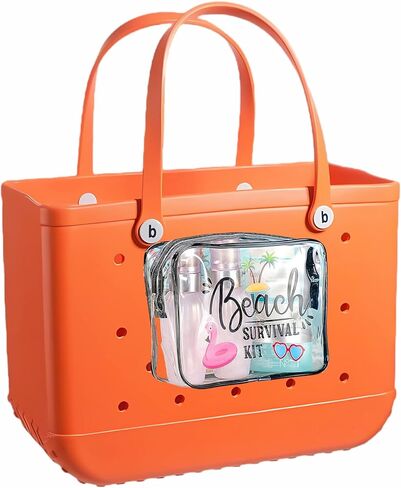 حقيبة إدراج بولي كلوريد الفينيل شفافة لحقيبة Bogg حقيبة حمل الشاطئ ملحقات حقيبة مكياج شفافة بسحاب داخلي متوافقة مع حقيبة Bogg حقيبة حمل حقائب السفر منظم التخزين in Kuwait