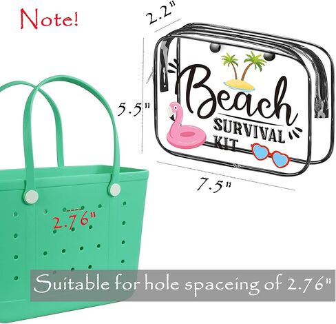 حقيبة إدراج بولي كلوريد الفينيل شفافة لحقيبة Bogg حقيبة حمل الشاطئ ملحقات حقيبة مكياج شفافة بسحاب داخلي متوافقة مع حقيبة Bogg حقيبة حمل حقائب السفر منظم التخزين in Kuwait