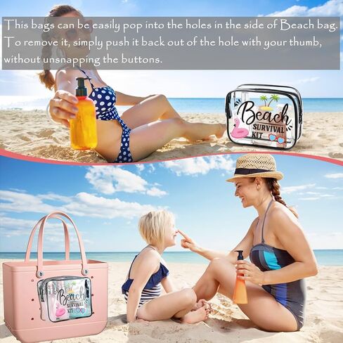 حقيبة إدراج بولي كلوريد الفينيل شفافة لحقيبة Bogg حقيبة حمل الشاطئ ملحقات حقيبة مكياج شفافة بسحاب داخلي متوافقة مع حقيبة Bogg حقيبة حمل حقائب السفر منظم التخزين in Kuwait