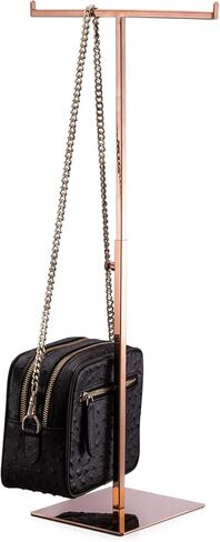 حامل عرض حقيبة يد على شكل حرف T قابل للتعديل من Polmart - ذهبي وردي (2 - حزمة) in Kuwait