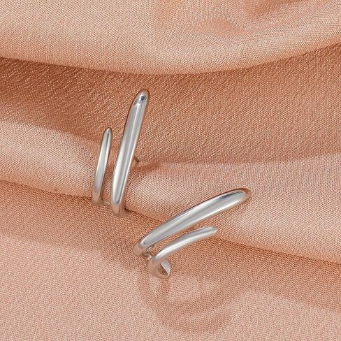 Claw Earrings for Women Gold Ear Cuff Earrings Minimalist Hoop Earrings Double Hoop Huggie Earrings for Piercing Gift for Her in Kuwait