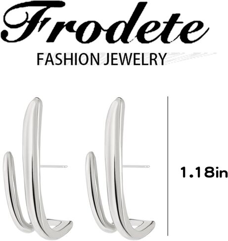 Claw Earrings for Women Gold Ear Cuff Earrings Minimalist Hoop Earrings Double Hoop Huggie Earrings for Piercing Gift for Her in Kuwait