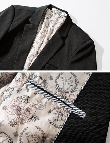 DAVID.ANN Men's Slim Fit Casual One Button Blazer Jacket in Kuwait