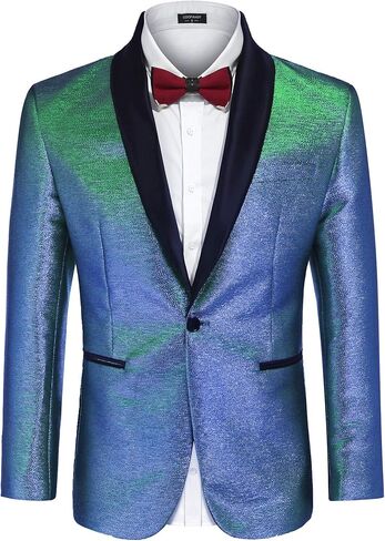 COOFANDY Men's Tuxedo Jacket Slim Fit Shawl Lapel Blazer Suit Jackets for Party Prom Wedding Dinner in Saudi Arabia