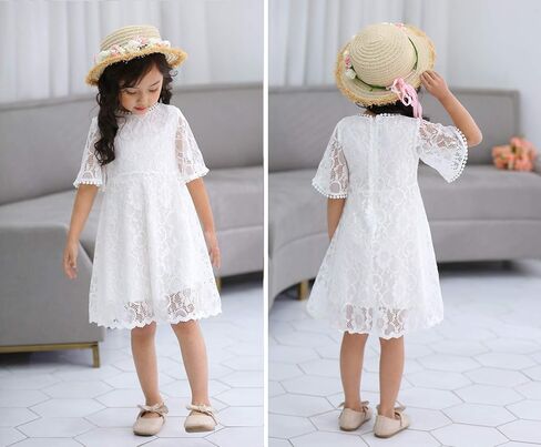 Youwon Flower Girls Dress Lace Dress Vintage Country Wedding Party Dress 2-6 7-16 in Kuwait