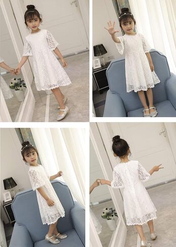 Youwon Flower Girls Dress Lace Dress Vintage Country Wedding Party Dress 2-6 7-16 in Kuwait