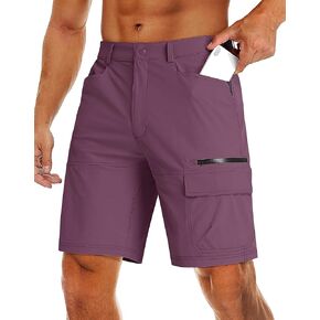 MAGCOMSEN Men's Quick Dry Hiking Shorts Cargo Work Shorts 5 Pockets Outdoor Summer Travel Shorts
