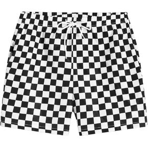 WDIRARA Men's Graphic Print Colorblock Drawstring Waist Active Pocket Shorts