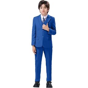 Boys Suit for Kids 5-Piece Slim Fit Wedding Suits Toddler Teens Boy Tuxedo Set for Prom Banquet