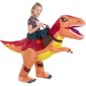 HSCTEK Child Inflatable Ride on Dinosaur Costume, T-rex, Velociraptor, Triceratops, Dilophosaurus, Pteranodon, Carnotaurus in Saudi Arabia