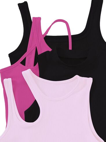 Floerns Women's 4 Pcs Asymmetrical Neck Sleeveless Rib Knit Bodysuit Top in Saudi Arabia