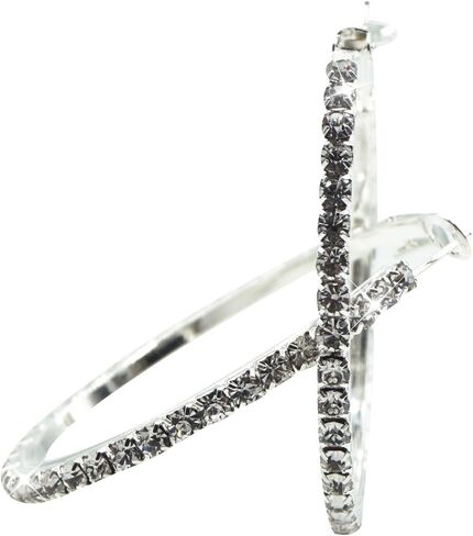 Bridal Wedding Crystal Rhinestone Hoop Earrings in Saudi Arabia