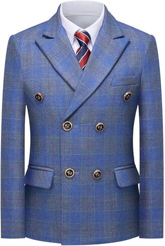Boys Suits Set Plaid Blazer Vest Pants Single-Breasted Jacket Formal for Wedding Party Prom in Kuwait