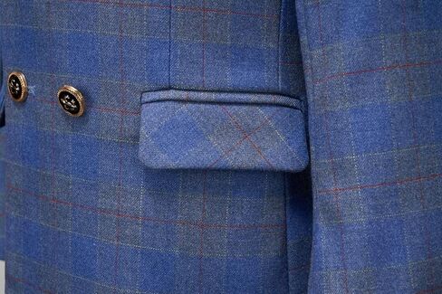 Boys Suits Set Plaid Blazer Vest Pants Single-Breasted Jacket Formal for Wedding Party Prom in Kuwait
