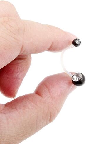 Ruifan 6 قطع مزيج نمط الحمل الرياضة الأمومة مرنة Bioplast البطن السرة زر حلقة التجنيب 14G 1 1/2 بوصة (38 مم) in Kuwait