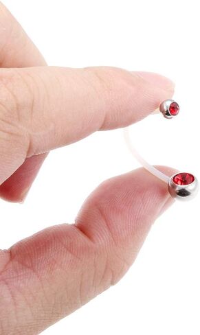 Ruifan 6 قطع مزيج نمط الحمل الرياضة الأمومة مرنة Bioplast البطن السرة زر حلقة التجنيب 14G 1 1/2 بوصة (38 مم) in Kuwait