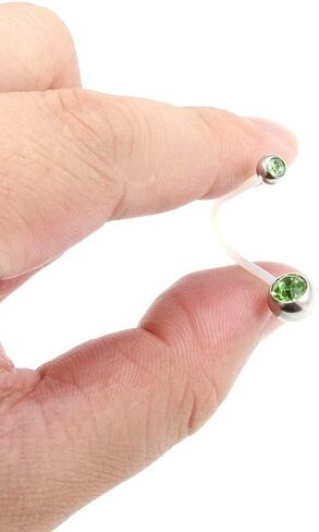 Ruifan 6 قطع مزيج نمط الحمل الرياضة الأمومة مرنة Bioplast البطن السرة زر حلقة التجنيب 14G 1 1/2 بوصة (38 مم) in Kuwait