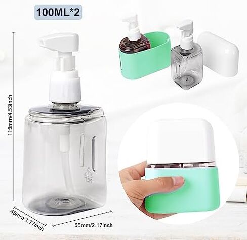 Travel bottles for Toiletries, TSA Approved Travel Containers, Refillable, Portable, Spray Bottles and Pump Bottles with Labels for Creams, Perfumes and Shampoos (Blue) in Saudi Arabia