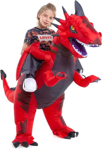 HSCTEK Inflatable Ride on Kids Dragon Costume Boys Girls in Saudi Arabia