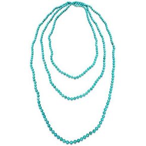 MGR MY GEMS ROCK! Endless Infinity Petite 4MM Stone Beaded Long or Multi-Layer Necklace, Approx. 70 Inches Long.
